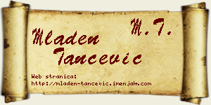 Mladen Tančević vizit kartica